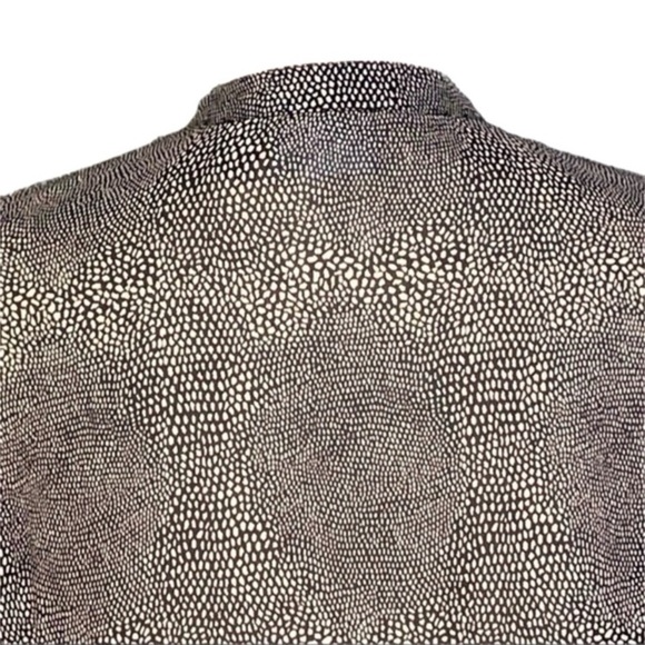CHICO’S DESIGN geometric snake pattern sheer, chiffon, button blouse. Small. EUC - Picture 8 of 12